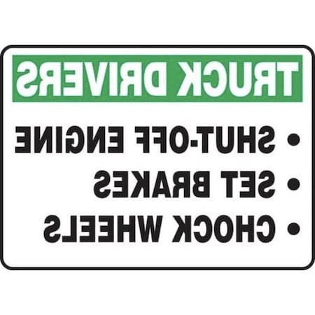 Accuform TRUCK DRIVERS Safety Sign PLEASE TURN MTKC902VA